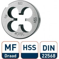 HSS RONDE SNIJPLAAT, DIN-EN 22568, MF32X2,0